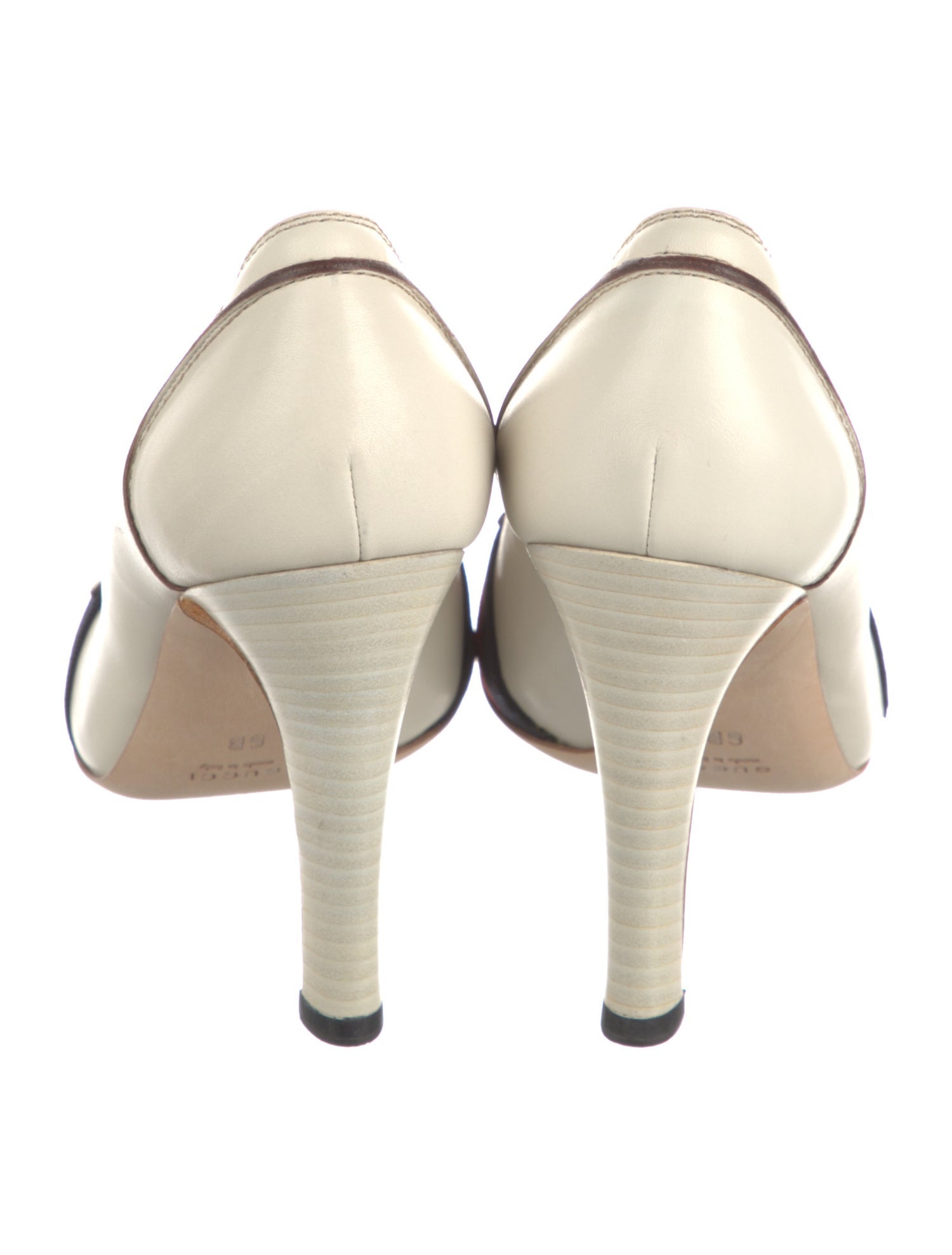 Gucci Leather Colorblock Pattern Pumps